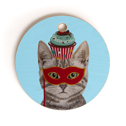 Coco de Paris Cat with cupcake Cutting Board Round
