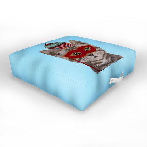 Coco de Paris Cat with cupcake Outdoor Floor Cushion