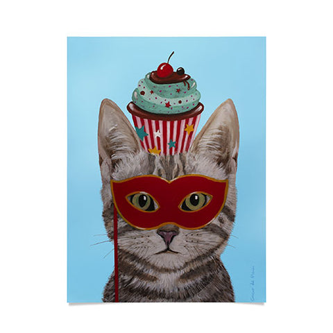 Coco de Paris Cat with cupcake Poster