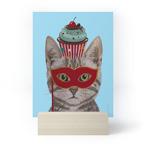 Coco de Paris Cat with cupcake Mini Art Print