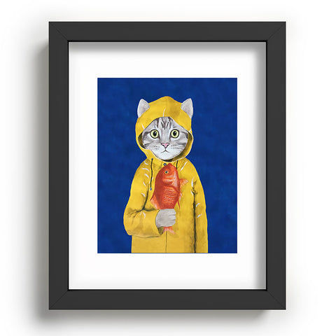 Coco de Paris Cat with fish Recessed Framing Rectangle