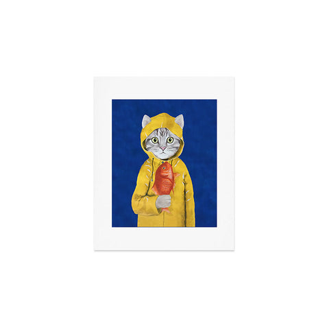 Coco de Paris Cat with fish Art Print