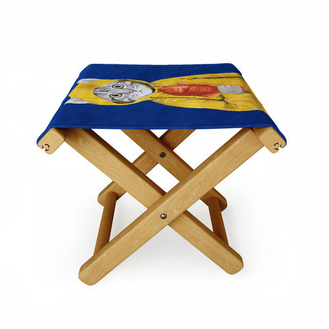 Coco de Paris Cat with fish Folding Stool
