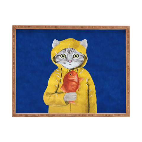 Coco de Paris Cat with fish Rectangular Tray