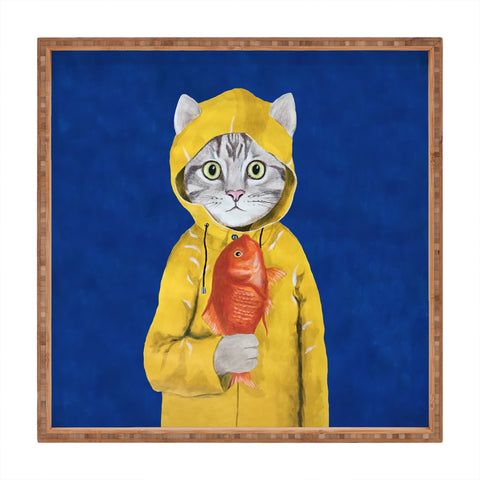 Coco de Paris Cat with fish Square Tray