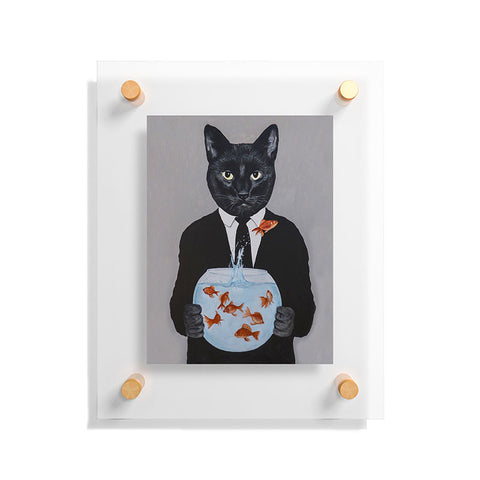 Coco de Paris Cat with fishbowl Floating Acrylic Print