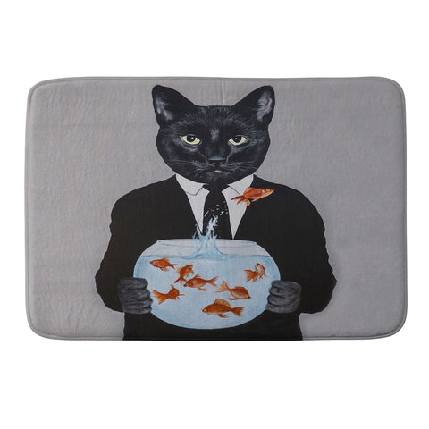 Coco de Paris Cat with fishbowl Memory Foam Bath Mat