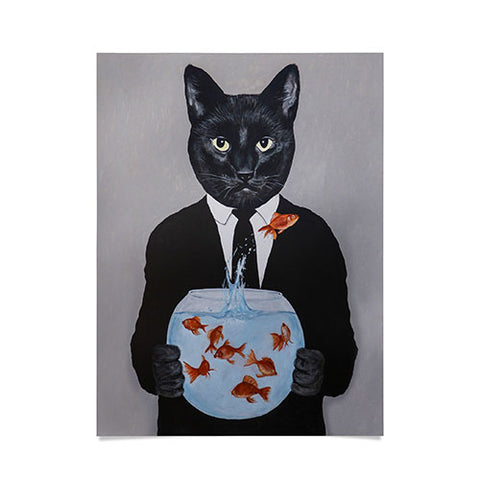 Coco de Paris Cat with fishbowl Poster