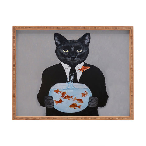 Coco de Paris Cat with fishbowl Rectangular Tray