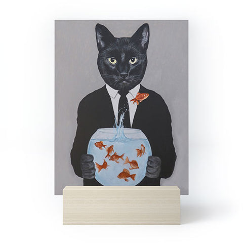 Coco de Paris Cat with fishbowl Mini Art Print