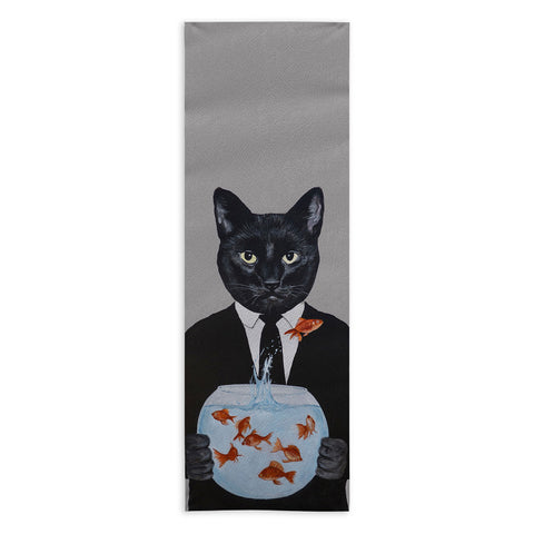 Coco de Paris Cat with fishbowl Yoga Towel
