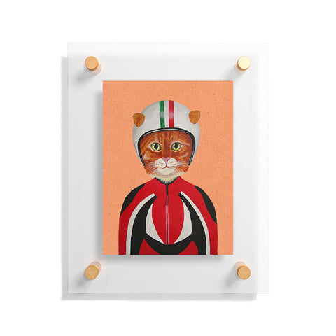 Coco de Paris Cat with helmet Floating Acrylic Print