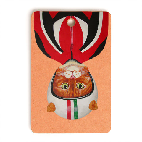 Coco de Paris Cat with helmet Cutting Board Rectangle