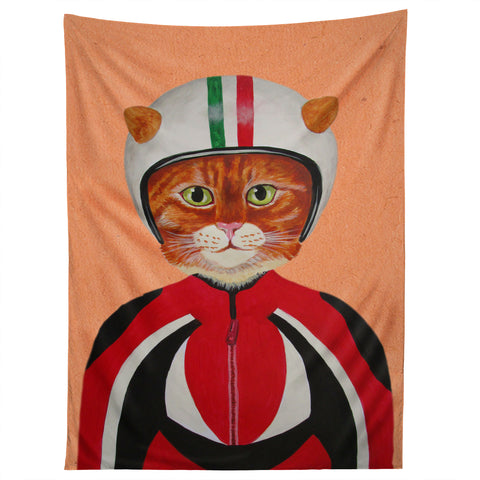 Coco de Paris Cat with helmet Tapestry