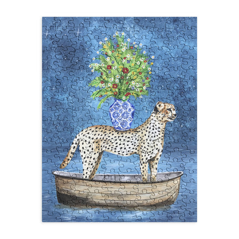 Coco de Paris Cheetah with flowers Puzzle