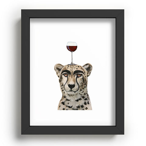 Coco de Paris Cheetah with wineglass Recessed Framing Rectangle