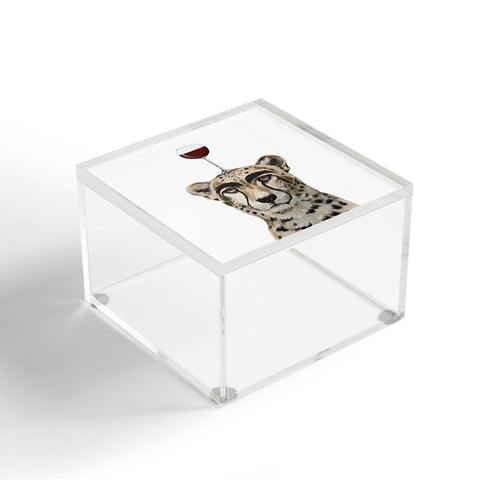 Coco de Paris Cheetah with wineglass Acrylic Box
