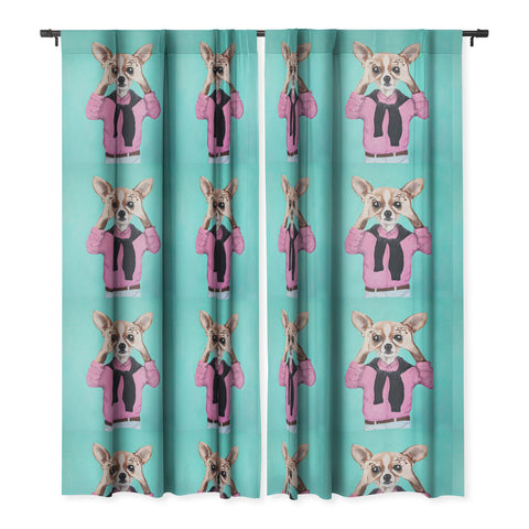 Coco de Paris Chihuahua is looking Blackout Window Curtain
