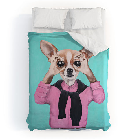 Coco de Paris Chihuahua is looking Duvet Cover
