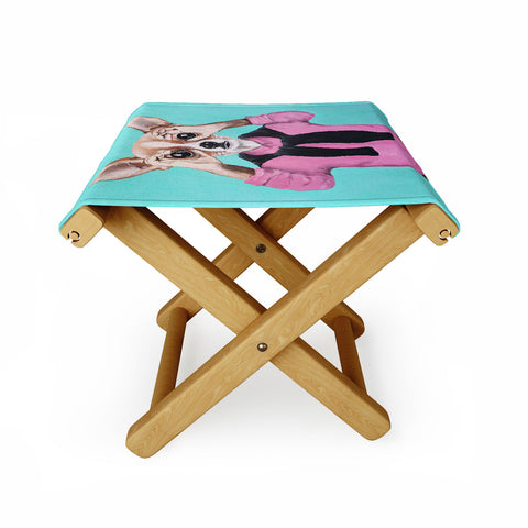 Coco de Paris Chihuahua is looking Folding Stool