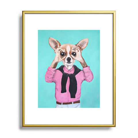 Coco de Paris Chihuahua is looking Metal Framed Art Print