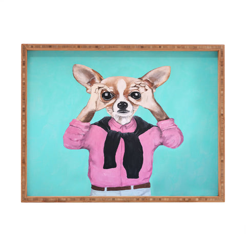 Coco de Paris Chihuahua is looking Rectangular Tray