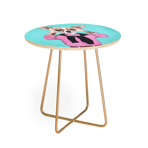 Coco de Paris Chihuahua is looking Round Side Table