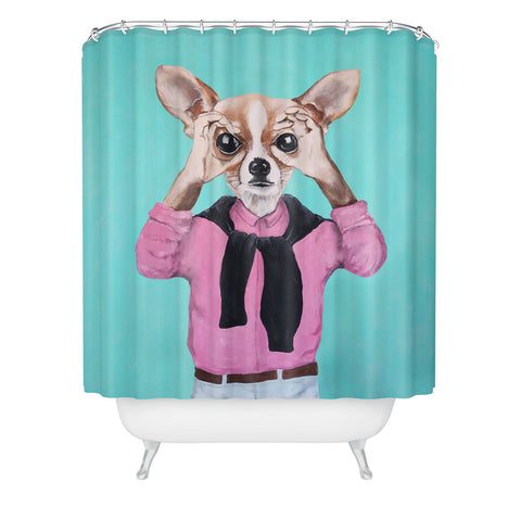 Coco de Paris Chihuahua is looking Shower Curtain