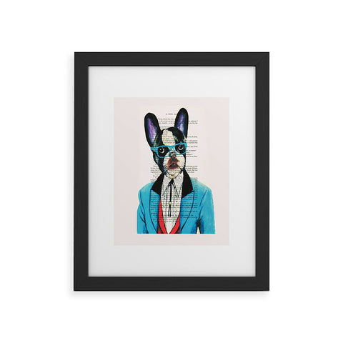 Coco de Paris Clever Bulldog Framed Art Print