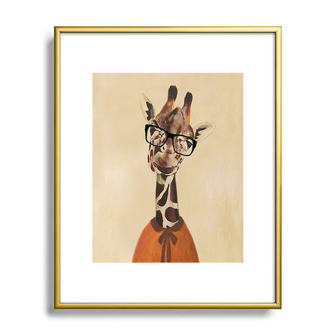 Coco de Paris Clever Giraffe Metal Framed Art Print