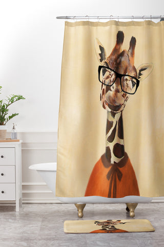 Coco de Paris Clever Giraffe Shower Curtain And Mat
