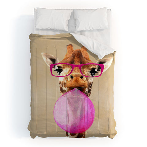 Coco de Paris Clever giraffe with bubblegum Comforter