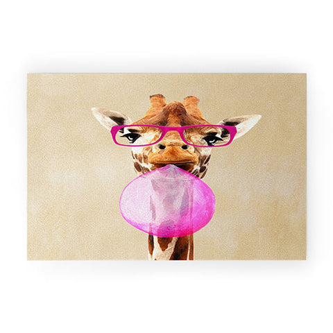 Coco de Paris Clever giraffe with bubblegum Welcome Mat