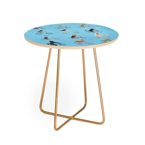 Coco de Paris Cycling Dogs Round Side Table