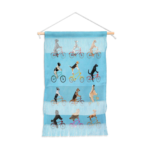 Coco de Paris Cycling Dogs Wall Hanging Portrait