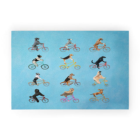 Coco de Paris Cycling Dogs Welcome Mat