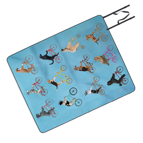 Coco de Paris Cycling Dogs Picnic Blanket