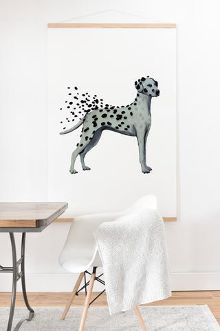 Coco de Paris Dalmatian in the storm Art Print And Hanger
