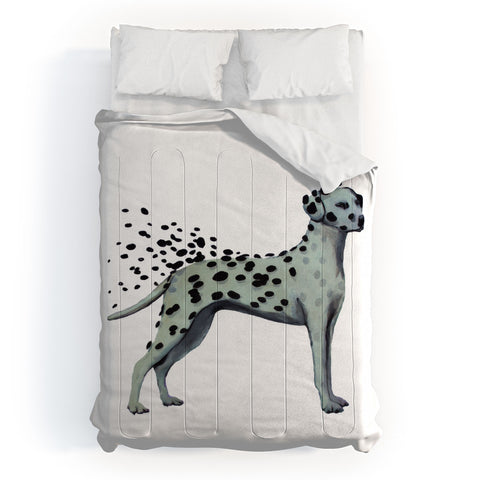 Coco de Paris Dalmatian in the storm Comforter
