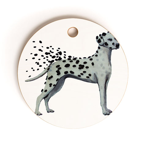 Coco de Paris Dalmatian in the storm Cutting Board Round