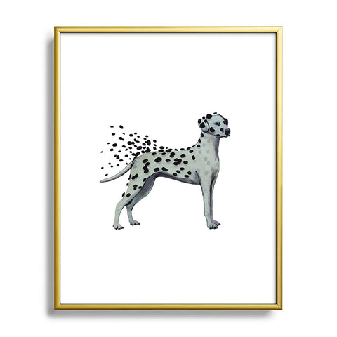Coco de Paris Dalmatian in the storm Metal Framed Art Print