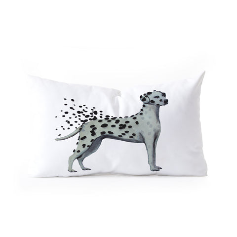 Coco de Paris Dalmatian in the storm Oblong Throw Pillow