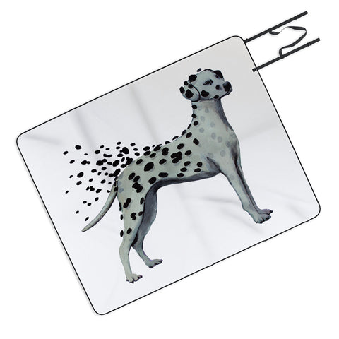 Coco de Paris Dalmatian in the storm Picnic Blanket