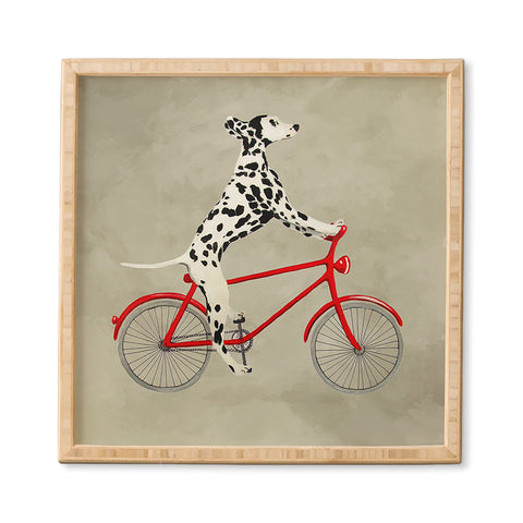 Coco de Paris Dalmatian on bicycle Framed Wall Art