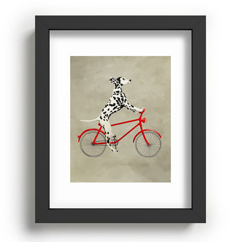 Coco de Paris Dalmatian on bicycle Recessed Framing Rectangle