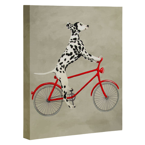 Coco de Paris Dalmatian on bicycle Art Canvas