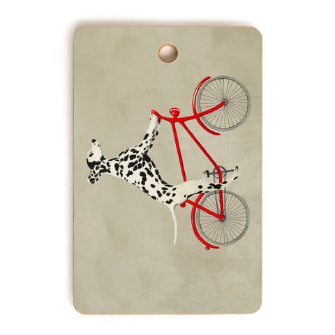 Coco de Paris Dalmatian on bicycle Cutting Board Rectangle