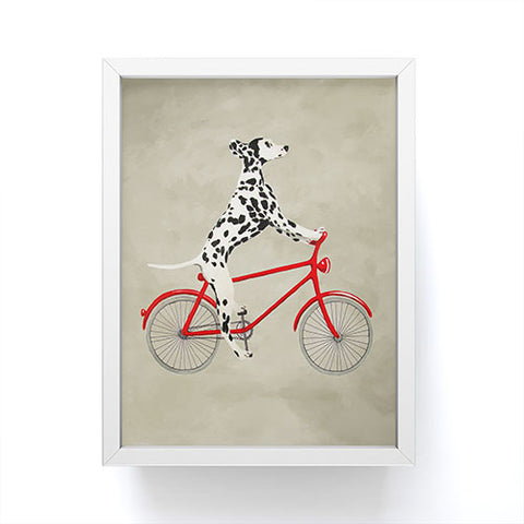 Coco de Paris Dalmatian on bicycle Framed Mini Art Print