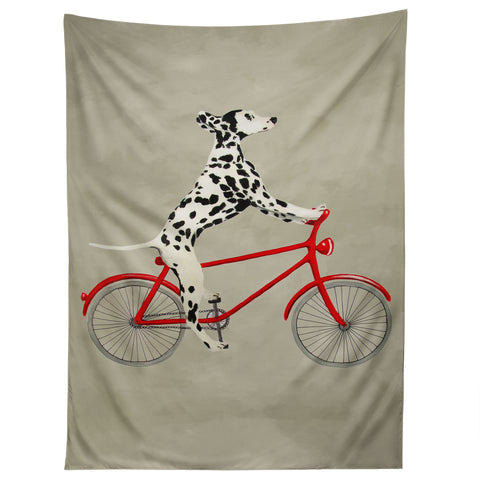 Coco de Paris Dalmatian on bicycle Tapestry