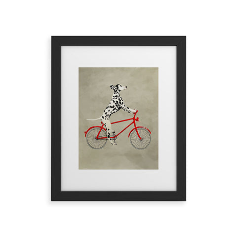 Coco de Paris Dalmatian on bicycle Framed Art Print